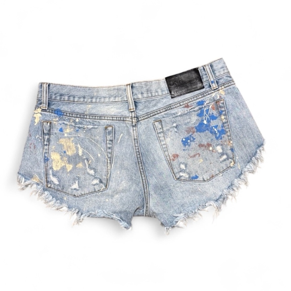 One Teaspoon Paint Splatter Bonitas Shorts